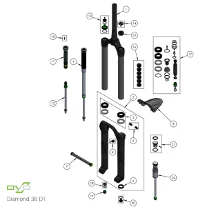 Diamond 36 D1 SL | DVO Spare Parts